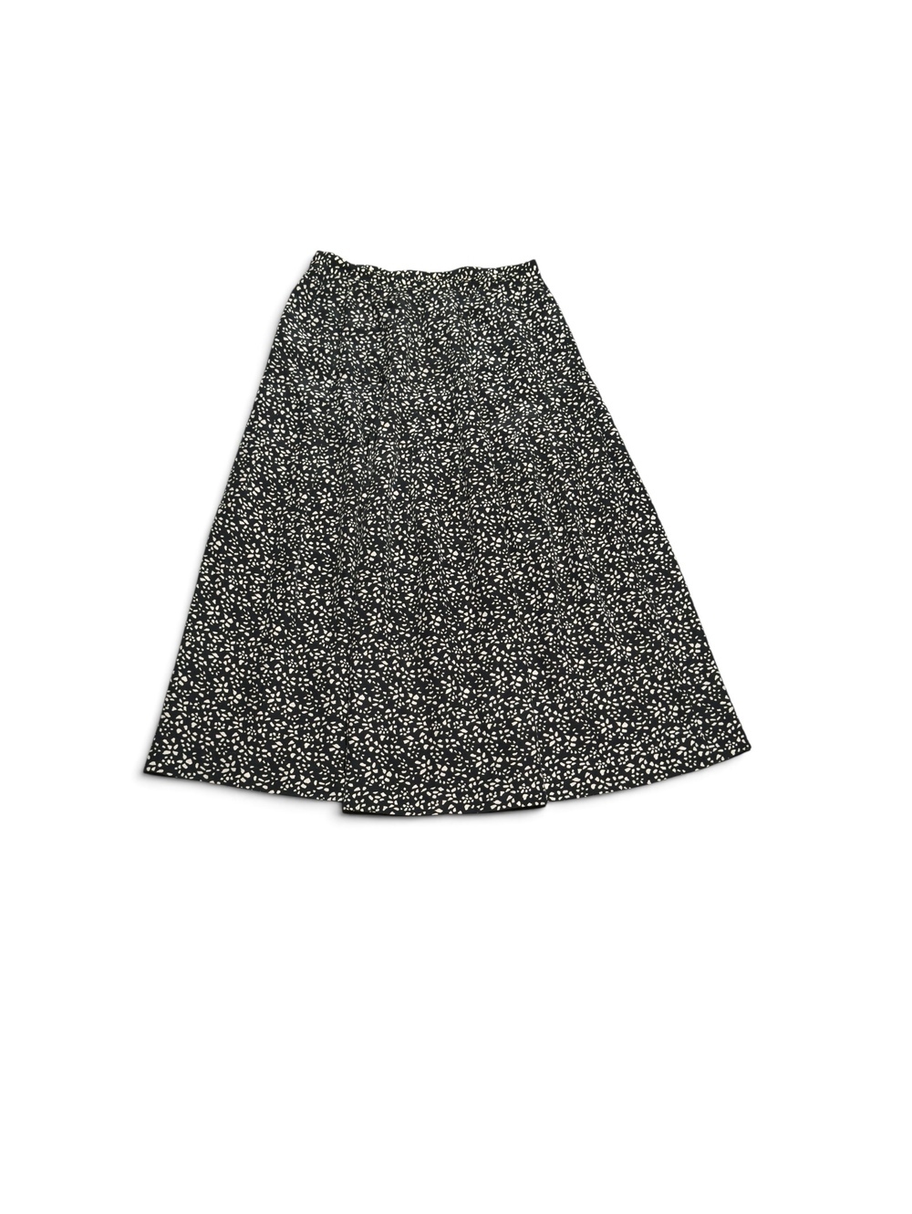Vintage Saks Fifth Avenue Black and White Silk Midi Skirt Size 12